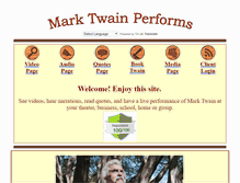 Tablet Screenshot of marktwainperforms.com